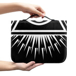 Black And White Illuminati Print Leather Bible Cover