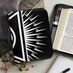 Black And White Illuminati Print Leather Bible Cover