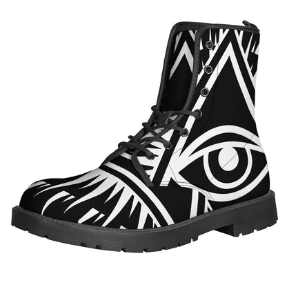 Black And White Illuminati Print Backpack