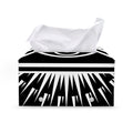 Black And White Illuminati Print Leather Tissue Box Cover