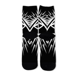 Black And White Illuminati Print Long Socks