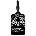 Black And White Illuminati Print Luggage Tag