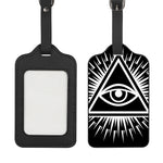 Black And White Illuminati Print Luggage Tag