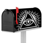 Black And White Illuminati Print Mailbox Cover