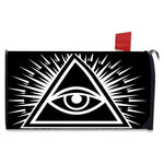 Black And White Illuminati Print Mailbox Cover