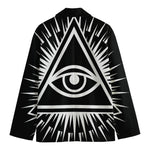 Black And White Illuminati Print Men's Blazer