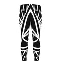 Black And White Illuminati Print Men's Leggings