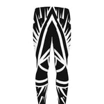 Black And White Illuminati Print Men's leggings