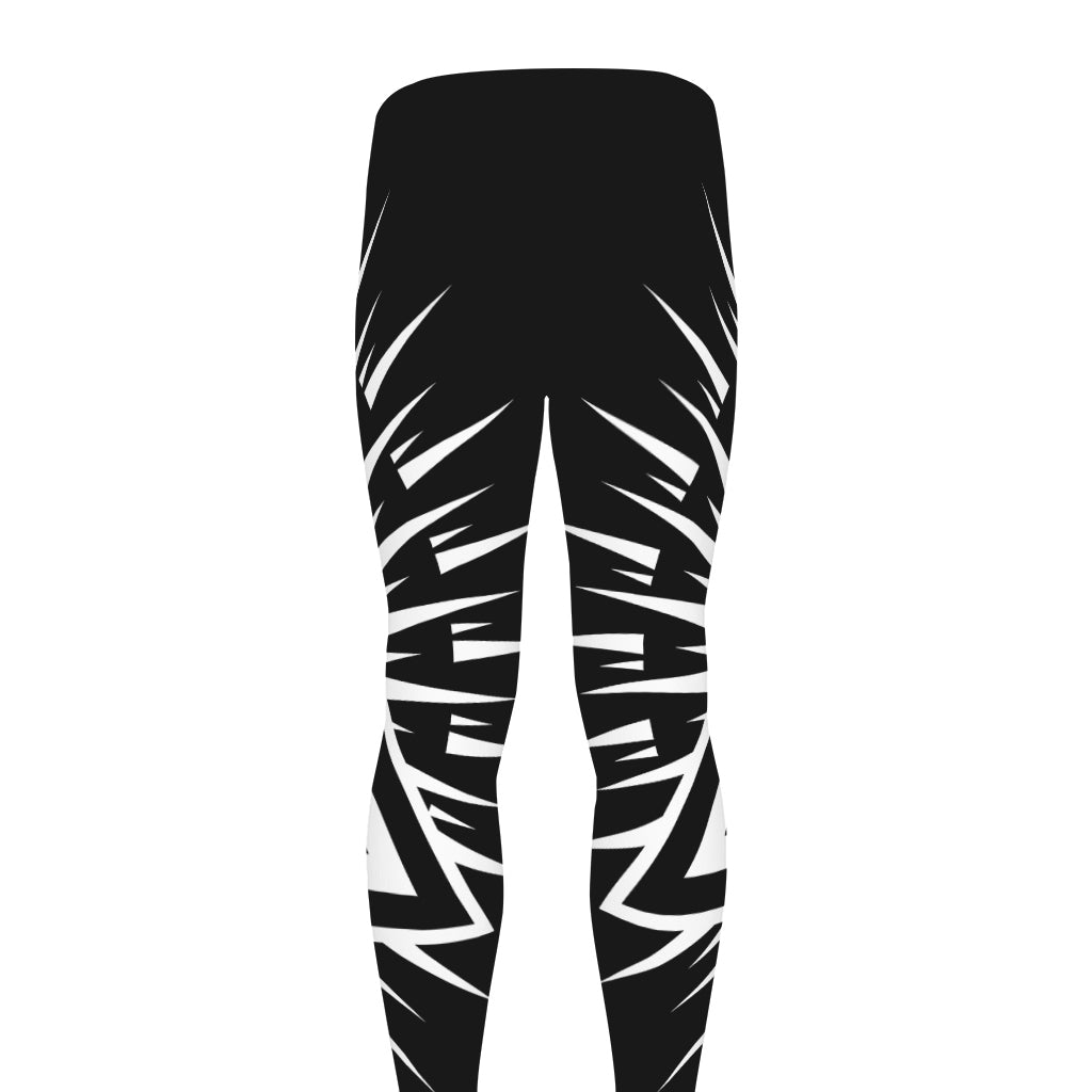 Black And White Illuminati Print Men's leggings