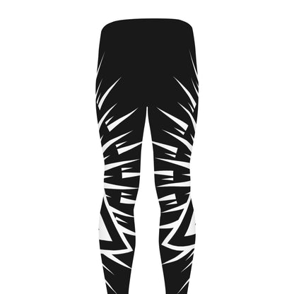 Black And White Illuminati Print Men's leggings