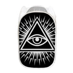 Black And White Illuminati Print Mesh Laundry Hamper