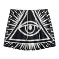 Black And White Illuminati Print Mesh Shorts