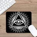 Black And White Illuminati Print Mouse Pad