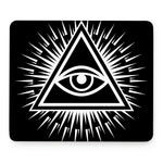Black And White Illuminati Print Mouse Pad