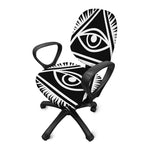 Black And White Illuminati Print Office Chair Cover