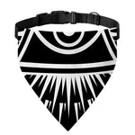 Black And White Illuminati Print Over The Collar Dog Bandana