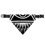 Black And White Illuminati Print Over The Collar Dog Bandana