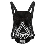 Black And White Illuminati Print Pet Carrier Backpack