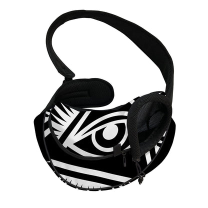 Black And White Illuminati Print Pet Sling Carrier