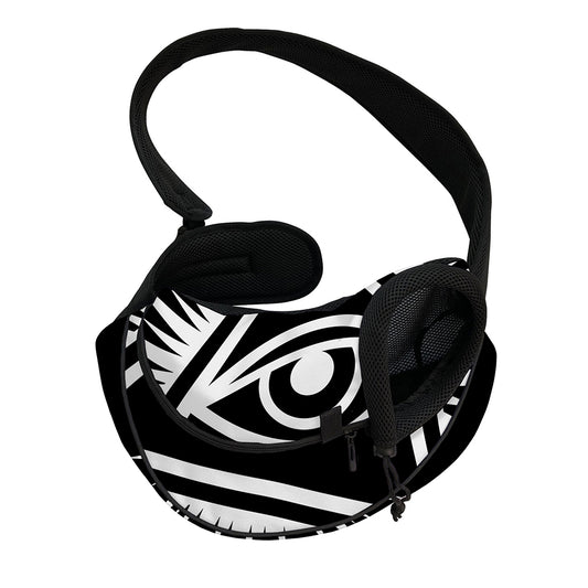 Black And White Illuminati Print Pet Sling Carrier