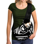 Black And White Illuminati Print Pet Sling Carrier