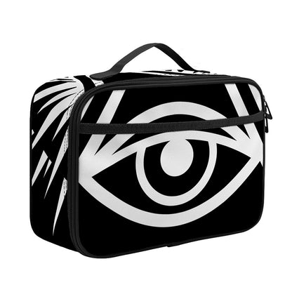Black And White Illuminati Print Portable Lunch Bag