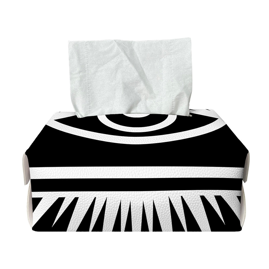 Black And White Illuminati Print Rectangle Tissue Box Cover
