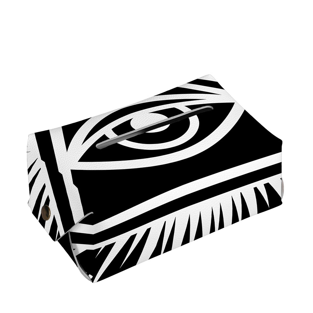 Black And White Illuminati Print Rectangle Tissue Box Cover