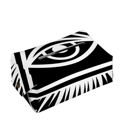 Black And White Illuminati Print Rectangle Tissue Box Cover