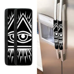 Black And White Illuminati Print Refrigerator Handle Covers