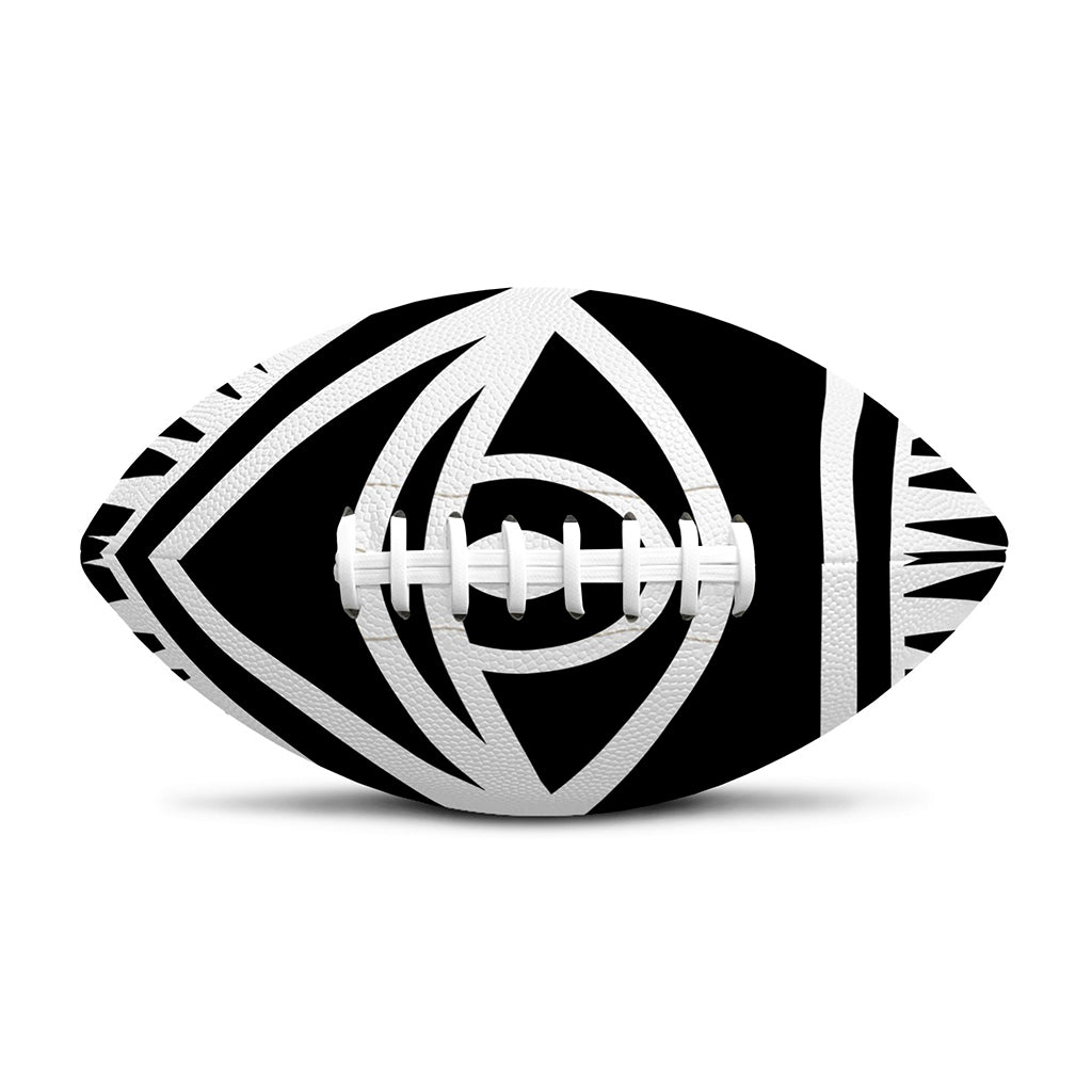 Black And White Illuminati Print Rugby Ball