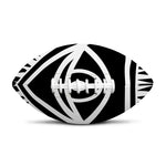 Black And White Illuminati Print Rugby Ball