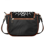 Black And White Illuminati Print Saddle Bag