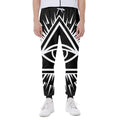Black And White Illuminati Print Joggers