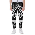 Black And White Illuminati Print Scuba Joggers