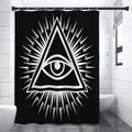 Black And White Illuminati Print Shower Curtain