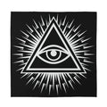 Black And White Illuminati Print Silk Bandana
