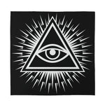 Black And White Illuminati Print Silk Bandana