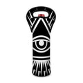 Black And White Illuminati Print Single Neoprene Wine Tote