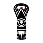 Black And White Illuminati Print Single Neoprene Wine Tote