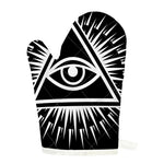 Black And White Illuminati Print Single Oven Mitt