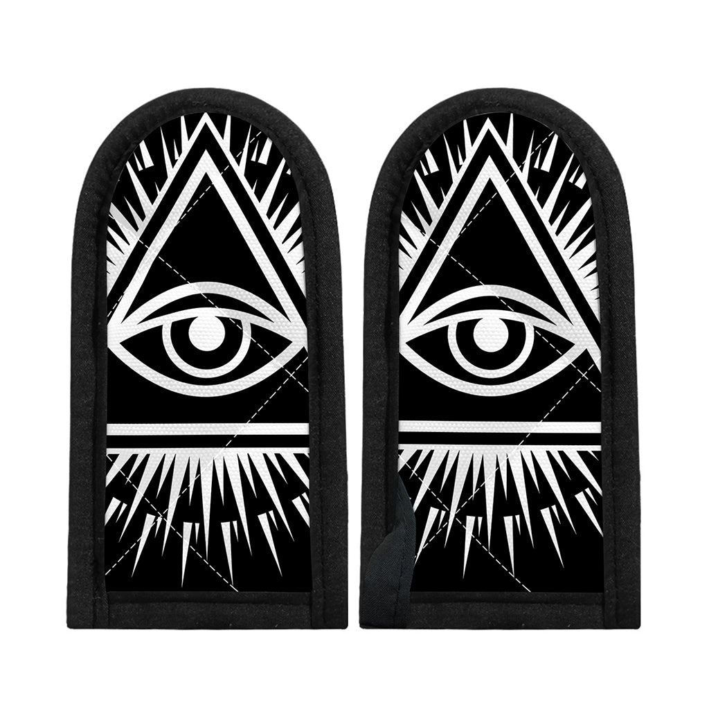 Black And White Illuminati Print Skillet Handle Cover