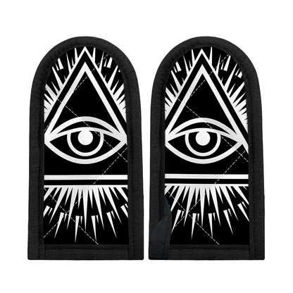 Black And White Illuminati Print Skillet Handle Cover