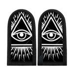 Black And White Illuminati Print Skillet Handle Cover