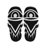 Black And White Illuminati Print Slippers