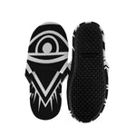 Black And White Illuminati Print Slippers