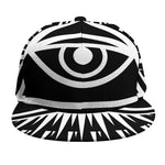 Black And White Illuminati Print Snapback Cap