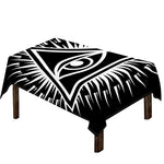 Black And White Illuminati Print Tablecloth
