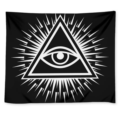 Black And White Illuminati Print Tapestry
