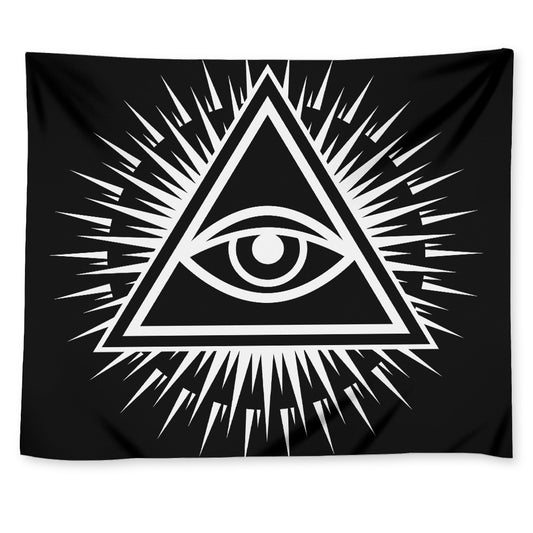 Black And White Illuminati Print Tapestry